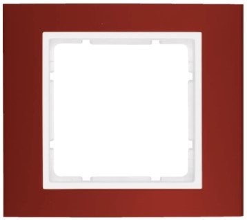 Aluminium rood geëloxeerd, binnenring polarwit mat 