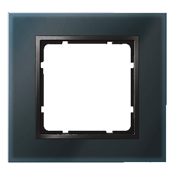 Glas zwart, binnenring antraciet mat