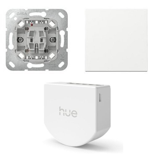 Gira drukcontact met Hue bedrade dimmer