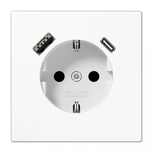 Wandcontactdoos USB-laadcontact type C/A