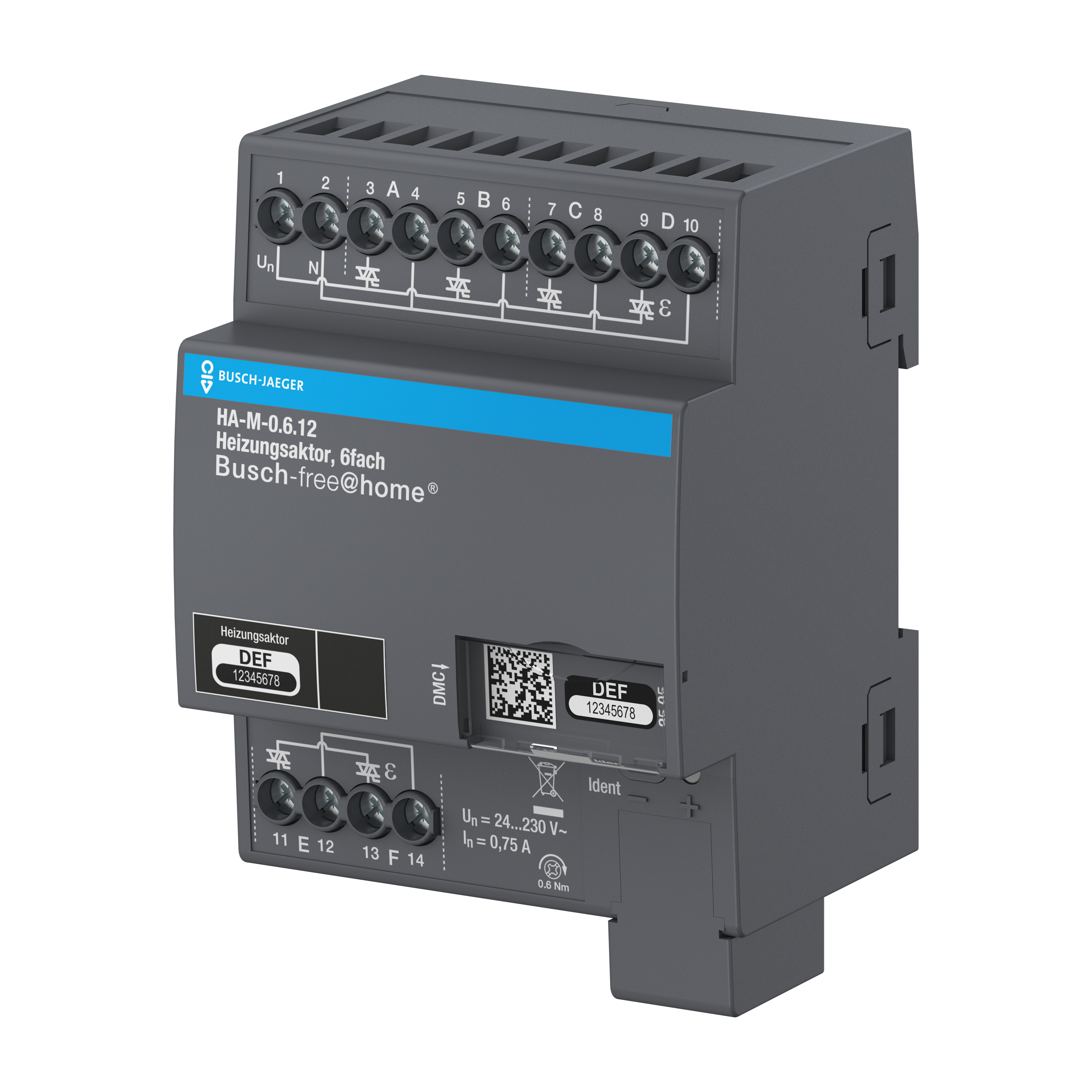 Busch Jaeger HA-M-0.6.12 verwarmingsaktor 230V 6-voudig