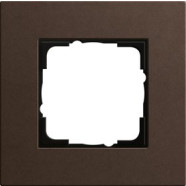 Gira 0211223 Afdekraam Esprit Enkelvoudig Linoleum-multiplex donkerbruin