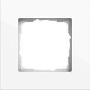 Gira 0211403 Afdekraam Esprit Enkelvoudg Aluminium zuiver wit glanzend (gelakt)