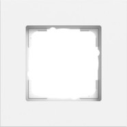 Gira 0211407 Afdekraam Esprit Enkelvoudig Aluminium zuiver wit mat (gelakt)