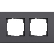 Gira 0212408 Afdekraam Esprit Tweevoudig Aluminium antraciet (gelakt)