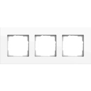 Gira 0213403 Afdekraam Esprit Drievoudig Aluminium zuiver wit glanzend (gelakt)