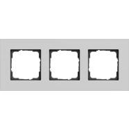 Gira 0213405 Afdekraam Esprit Drievoudig Aluminium grijs mat (gelakt)