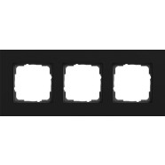 Gira 0213409 Afdekraam Esprit Drievoudig Aluminium zwart mat (gelakt)