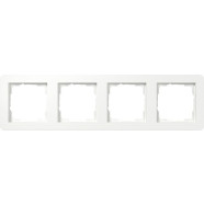 Gira 0214151 E1 Afdekraam 4-voudig Zuiver wit mat 