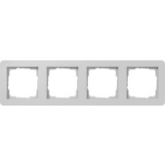 Gira 0214154 E1 Afdekraam 4-voudig Grijs mat