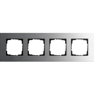 Gira 0214219 Afdekraam Esprit Viervoudig Edelstaal 