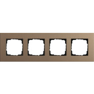 Gira 0214221 Afdekraam Esprit Viervoudig Linoleum-multiplex lichtbruin 