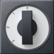 Gira 066928 Systeem 55 Afdekking met draaiknop voor 3-standenschakelaar Nulstand Antraciet