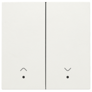 Niko 101-32006 Afwerkingsset met lens voor dubbele elektronische rolluikschakelaar White