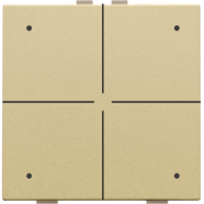 Niko 221-52204 Viervoudige drukknop met leds en comfortsensoren voor Niko Home Control Alu gold coated