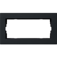 Gira 1002095 E2 Afdekraam voor vlakke inbouw 2-voudig zonder middenstijl Zwart mat