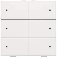 Niko 101-52006 Zesvoudige drukknop met leds en comfortsensoren voor Niko Home Control White