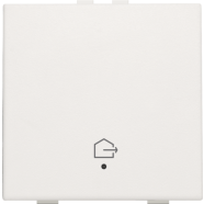 Niko 101-52921 Enkelvoudige drukknop met led en comfortsensoren voor Niko Home Control, symbool 'woning verlaten' White