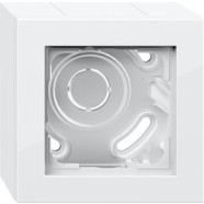 Gira 106129 Opbouwbehuizing compleet met afdekraam 1-voudig voor E2 zuiver wit glanzend