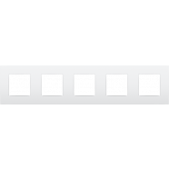 Niko 137-76005 Vijfvoudige afdekplaat met 71 mm centerafstand Intense Lunar white