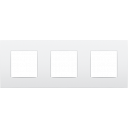 Niko 137-76700 Drievoudige afdekplaat met 71 mm centerafstand Lunar white 