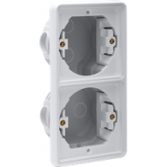 Niko 761-75000 Spuitwaterdichte tweevoudige verticale inbouwdoos voor twee functies Grijs