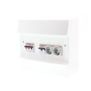 ABB 1SPN001600F0030 ZV Verdeler PV-omvormer 1x installatieautomaat B16A 1x combimaat 16A/0,03 + 2 WCD achter hoofdschakelaar 40A