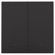 Niko 200-52202 Tweevoudige drukknop met leds en comfortsensoren voor Niko Home Control Bakelite piano black coated