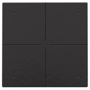 Niko 200-52204 Viervoudige drukknop met leds en comfortsensoren voor Niko Home Control Bakelite piano black coated