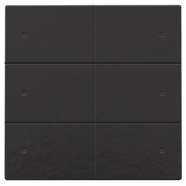 Niko 200-52206 Zesvoudige drukknop met leds en comfortsensoren voor Niko Home Control Bakelite piano black coated
