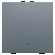 Niko 220-52201 Enkelvoudige drukknop met led en comfortsensoren voor Niko Home Control Alu grey coated 