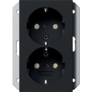 Gira 2731005 Systeem 55 Dubbele wandcontactdoos met randaarde 16A 250V