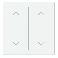 Busch Jaeger LFAW/A.2.63.11-84 Future Linear Afdekking 2-voudige wip voor keypad met symbool “omhoog omlaag" Studiowit 