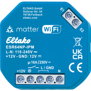 Eltako ESR64NP-IPM Impulsschakelaar met geïntegreerde relaisfunctie met IP Matter via Wi-Fi Optioneel EnOcean 1 NO contact niet potentiaalvrij 