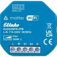 Eltako EUD64NPN-IPM Universele LED dimactor met IP Matter via Wi-Fi Optioneel EnOcean Tot 300W