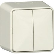 Gira 310512 Wipschakelaar 10AX 250V met interne montageplaat Serieschakelaar Crème wit 