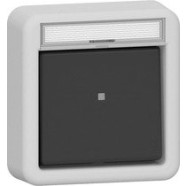 Gira 311235 Wipcontroleschakelaar 10AX 250V met tekstkader (bovenstuk) Schakelaar 2-polig 