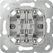 Gira 314700 Basiselement wipdrukcontact 2-voudig en 4-voudig 10 A 250 V~ Maakcontakt 1-polig