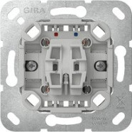 Gira 315000 Basiselement wipdrukcontact 10 A 250 V~ Maakcontact 1-polig met N-klem (met bevestigingsklauwen)