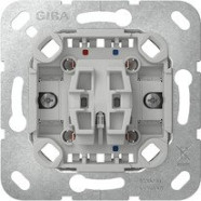 Gira 315200 Basiselement wipdrukcontact 10 A 250 V~ Maakcontact 1-polig met apart meldcontact (met bevestigingsklauwen)