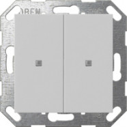 Gira 5173015 Drukcontact System 55 met wip 2-voudig voor Gira One en KNX Grijs mat 
