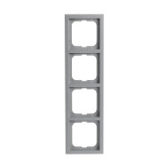 Busch-Jaeger 1724-183K 4-voudig afdekraam Aluzilver