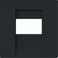 Busch Jaeger 1766-45M Busch-art linear Centraalplaat TAE; UAE / TAE; USB / VGA / HDMI / luidspreker 1-voudig Zwart mat 