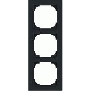 Busch Jaeger 1723-45M Busch-art linear 3-voudig Zwart mat
