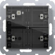 Gira 504200 Tastsensor 4.55 Komfort 2-voudig voor Gira One en KNX met inbedrijfstellingswip