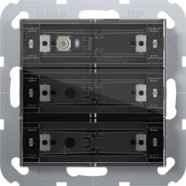 Gira 504300 Tastsensor 4.55 Komfort 3-voudig voor Gira One en KNX met inbedrijfstellingswip