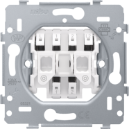 Niko 170-75015 Sokkel voor tweevoudige drukknop N.O. of N.G. 10 A/250 Vac Insteekklemmen