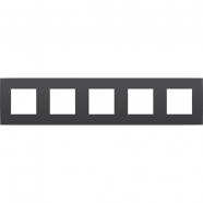 Niko 133-76005 Vijfvoudige afdekplaat met 71 mm centerafstand Intense anthracite