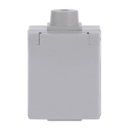 Busch Jaeger 2064 AG Perilex contactdoos Busch-Perilex wcd klapdeksel Opbouw Perilex 16A IP44 Grijs