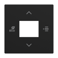 Busch-Jaeger 6236-915 Busch-balance SI Centraalplaat voor kamerthermostaat Zwart mat